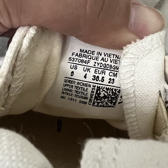 Converse Chuck Taylor All Star Womens 6 White Shoreline Casual Slip On shoes - Picture 8 of 8